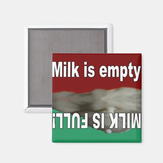 Aimant Le lait est plein et le lait est vide (Recto/Verso)