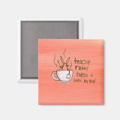 Aimant Le lapin Teacup prend un bain. En Thé ! (Recto/Verso)
