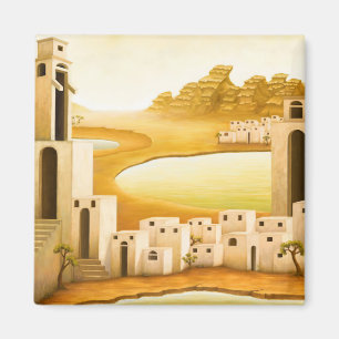 Aimant "Le lieu" - Moyen-Orient / Orient Desert Peinture