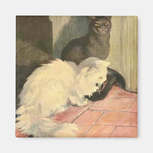 Aimant Le livre du chat : Snowball et ébène (Devant)