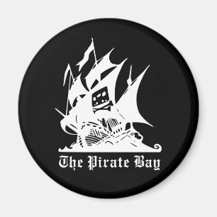 Aimant le logo du bateau pirate de pirate de pirate bay