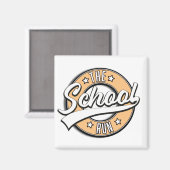Aimant Le logo rétro de The School Run (Recto/Verso)