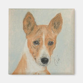 Aimant Le Magnat d'art de Chien Basenji (Devant)