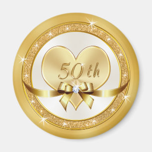 Aimant Le magnifique 50ème anniversaire favorise l'or bon