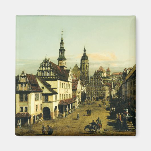 Aimant Le Marché de Pirna par Bernardo Bellotto (Devant)