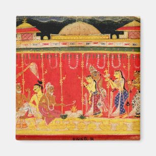 Aimant Le mariage des parents de Krishna, d'une