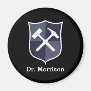 Aimant Le marteau de roche personnalisé du géologue et la