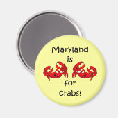 Aimant Le Maryland est pour les crabes (Recto/Verso)
