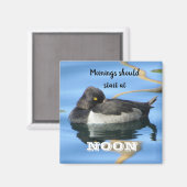 Aimant Le Matin Devrait Commencer À Midi Couché Noir Blan (Recto/Verso)