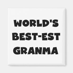 Aimant Le Meilleur-est Granma du monde noir et blanc
