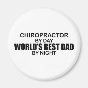 Aimant Le meilleur papa du monde par nuit - chiroprakteur