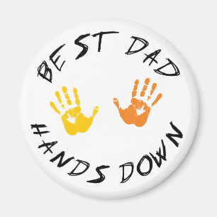 Aimant Le meilleur papa remet vers le bas le cadeau