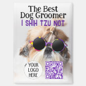 Aimant Le meilleur toiletteur Chih Tzu Pas Logo Code QR (Recto)
