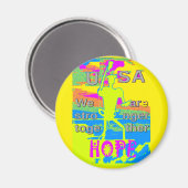 Aimant Le meilleur USA Hope Hillary forte ensemble (Recto/Verso)