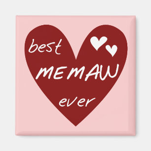 Aimant Le meilleurs T-shirts et cadeaux de Memaw de coeur