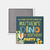 Aimant Le Merci d'anniversaire de la petite Dino Dinosaur (Recto/Verso)