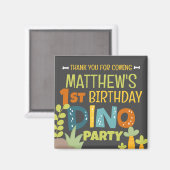 Aimant Le Merci d'anniversaire de la petite Dino Dinosaur (Recto/Verso)