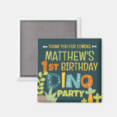 Aimant Le Merci d'anniversaire de la petite Dino Dinosaur (Recto/Verso)