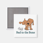 Aimant Le mignon chien mal à l'os (Recto/Verso)