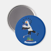 Aimant Le mignon secrétaire oiseau écrire des notes dessi (Recto/Verso)