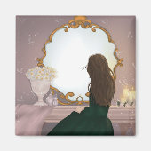 Aimant Le Miroir II - Assis en pièce (Devant)