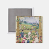 Aimant Le mois d'août : La récolte (Recto/Verso)