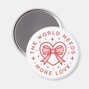 Aimant Le monde a besoin de plus d'amour coquette preppy 