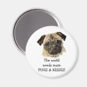 Aimant Le monde a besoin de plus de CARLINS & KISSES ! Pe (Recto/Verso)