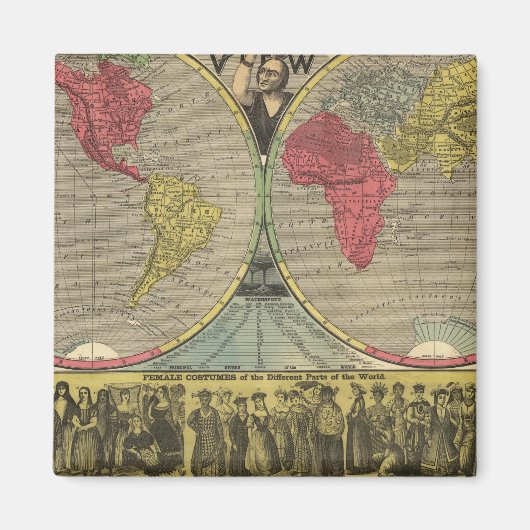 Aimant Le monde à un point de vue (Devant)