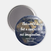 Aimant Le monde est une citation inspirante en toile (Recto/Verso)