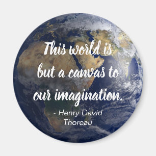 Aimant Le monde est une citation inspirante en toile