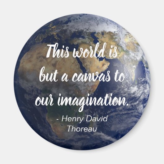 Aimant Le monde est une citation inspirante en toile (Devant)