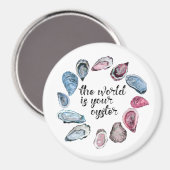 Aimant Le monde est votre huître (Recto/Verso)