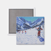 Aimant Le moniteur de ski Mottaret (Recto/Verso)