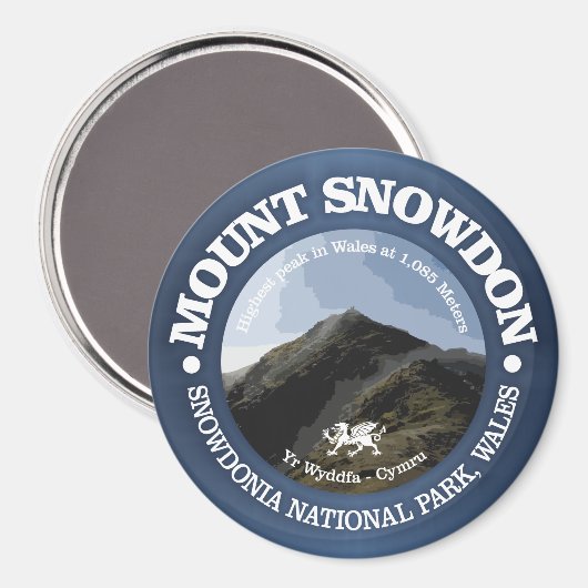 Aimant Le mont Snowdon (Recto/Verso)