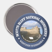 Aimant Le monument national de Scotts Bluff (Recto/Verso)