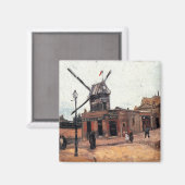 Aimant Le Moulin de la Galette par Vincent van Gogh (Recto/Verso)