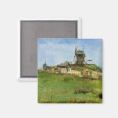 Aimant Le Moulin de la Galette par Vincent van Gogh (Recto/Verso)
