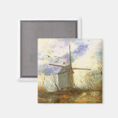 Aimant Le Moulin Galette par Vincent van Gogh, Windmills (Recto/Verso)