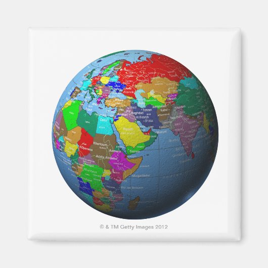 Aimant Le Moyen-Orient sur la planète (Devant)