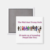 Aimant Le mur que Trump a construit (Recto/Verso)