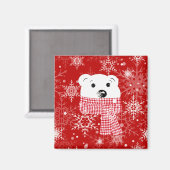 Aimant Le museau d'un ours polaire, Noël (Recto/Verso)