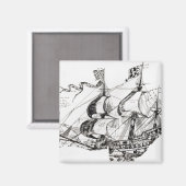 Aimant Le navire de Jacques Cartier, Rarete Indes (Recto/Verso)