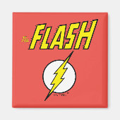 Aimant Le nom Flash et logo d'éclair (Devant)