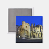 Aimant Le Palais du Pape à Avignon au coucher du soleil.  (Recto/Verso)