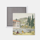 Aimant Le Palais et les Jardins d'Ashref, Perse, assiette (Recto/Verso)