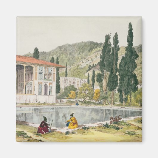 Aimant Le Palais et les Jardins d'Ashref, Perse, assiette (Devant)