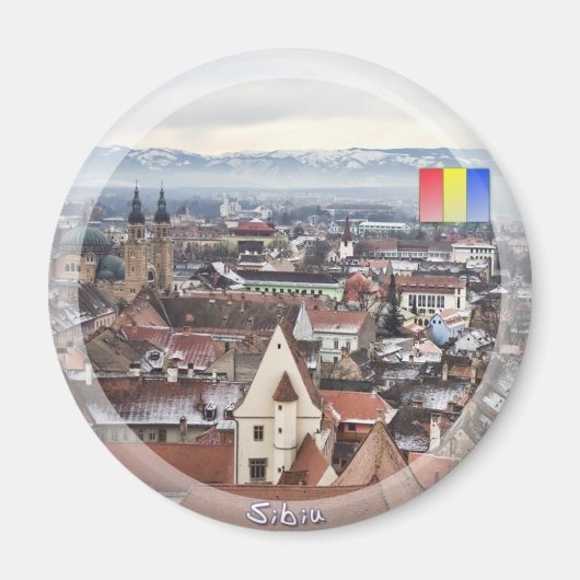 Aimant Le panorama de Sibiu (Devant)