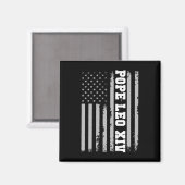 Aimant Le Pape Leo Xiv 14ème Pape Américain Drapeau Vin (Recto/Verso)