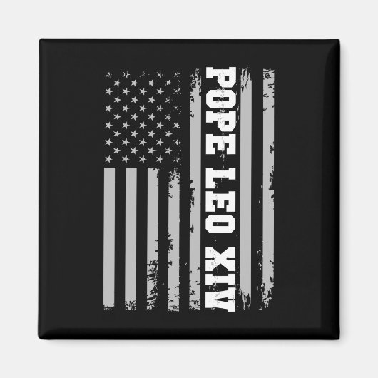 Aimant Le Pape Leo Xiv 14ème Pape Américain Drapeau Vin (Devant)